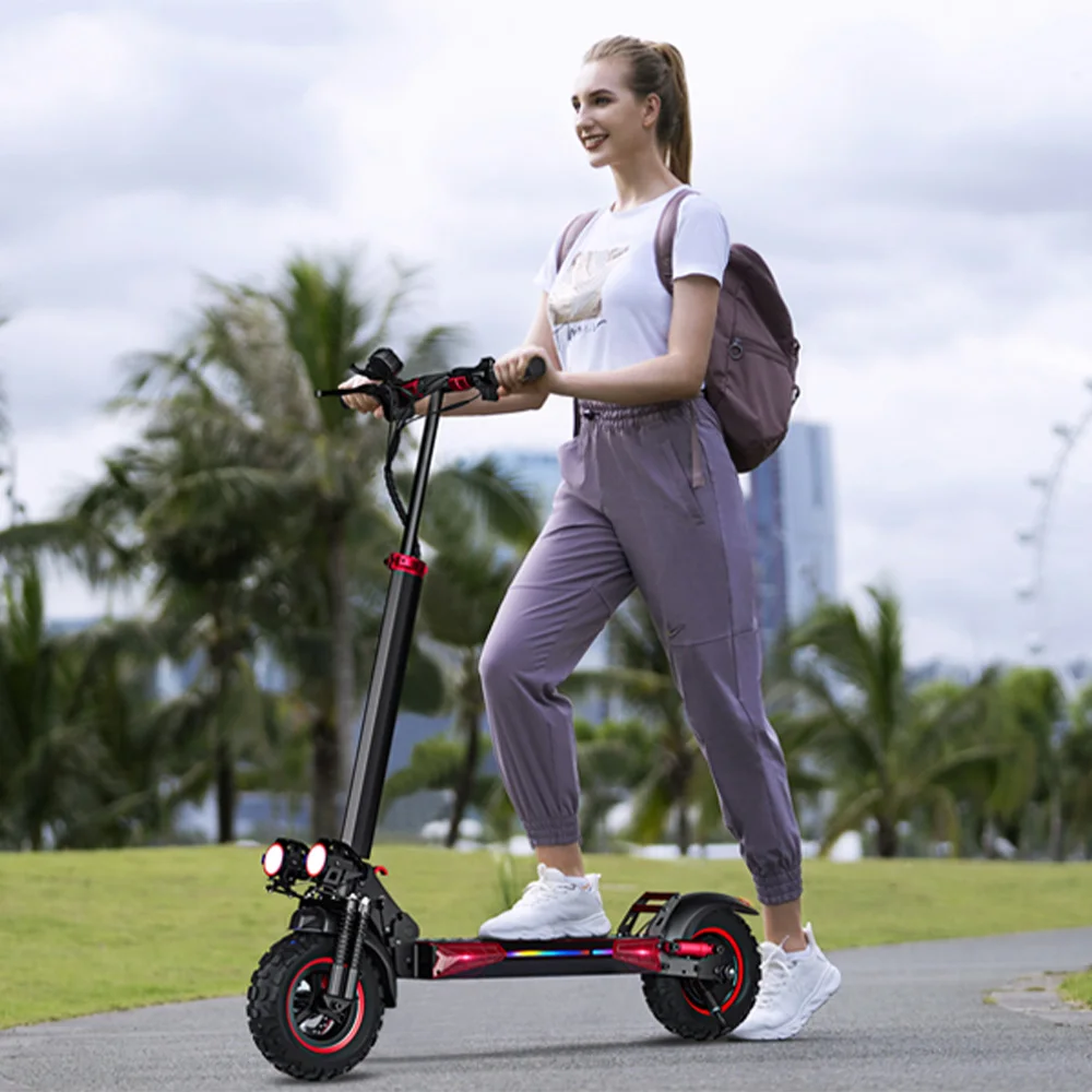Electric Scooter with Seat for Heavy Adults 1200W Motor 28MPH Range 35Miles Foldable