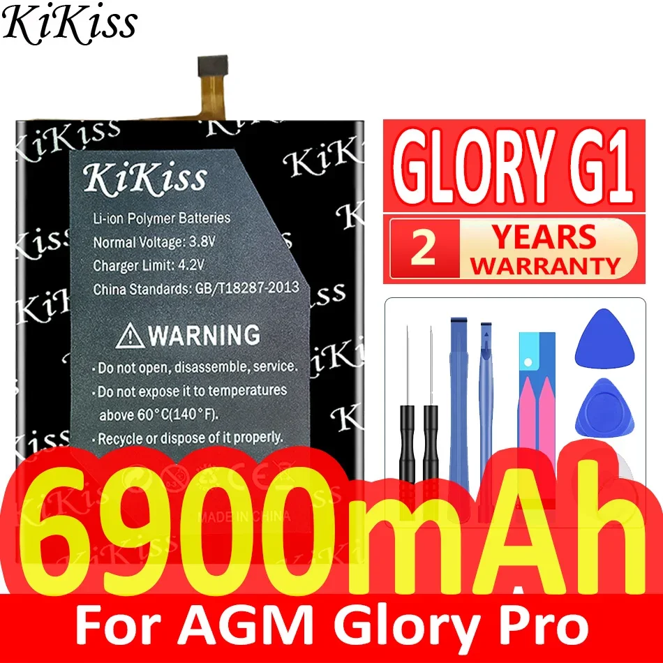 6900Mah Kikiss Potente Batteria Glory G1 Per Agm Glory Pro