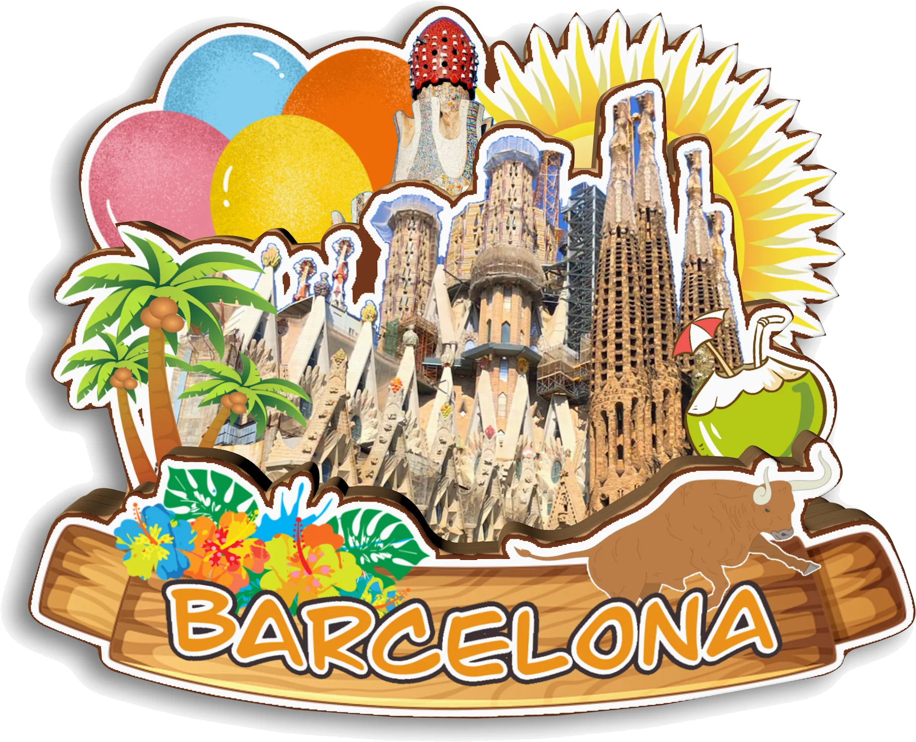Tossa de Mar Figueras Formentera Port of Spain Trinidad and Tobag Barcelona SPAIN Fridge Magnet Travel Souvenir Gift