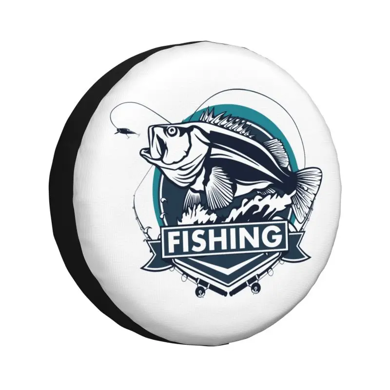 

Rock Fish Fishing Tire Cover 4WD 4x4 RV Fisherman Spare Wheel Protector for Mitsubishi Pajero 14" 15" 16" 17" Inch