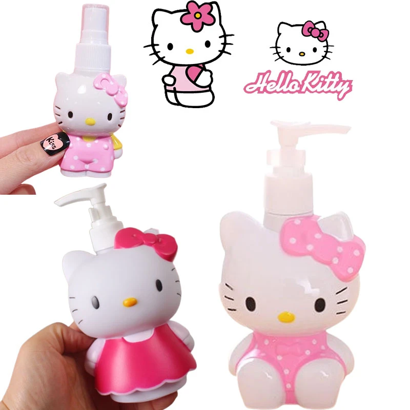 Hello Kitty Kawaii Cartoon Anime Travel Shower Gel Shampoo Lotion ...