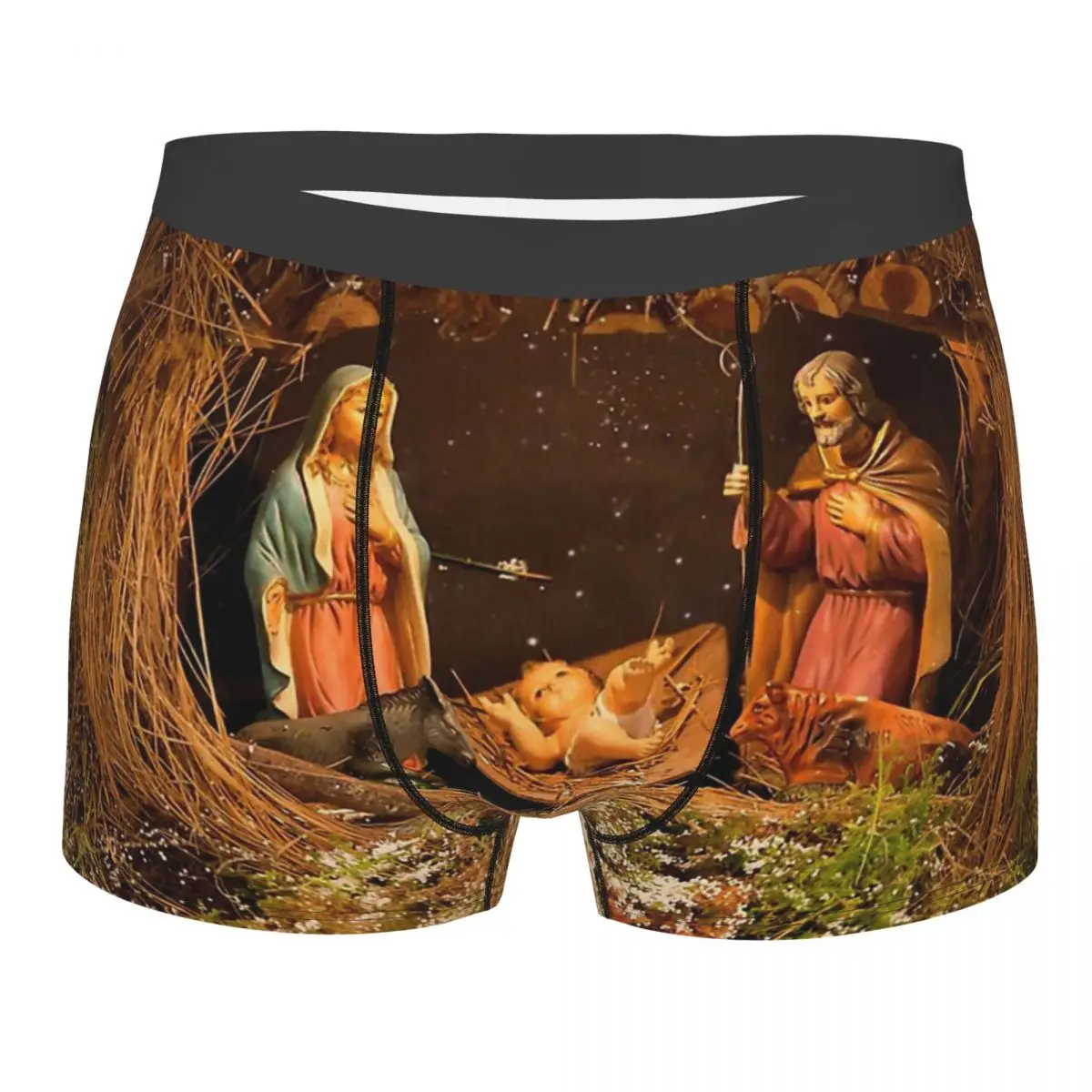 

Jesus Christ Nativity Nativity Scene Underpants Homme Panties Men's Underwear Print Shorts Boxer Briefs