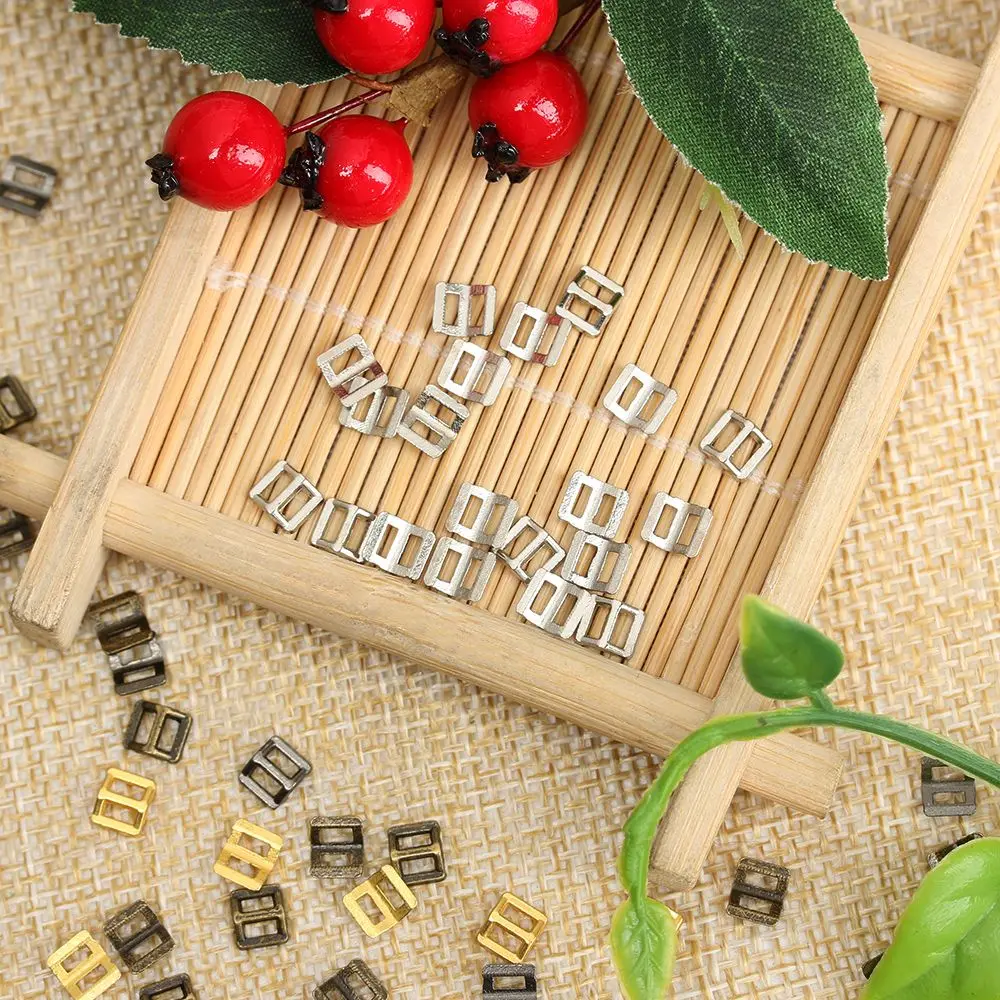 20/40pcs 3mm Dolls Clothes Buckles Handmade DIY Mini Tri-glide Belt Buckle Doll Bags Sewing Adjustable Buttons Shoes Accessories