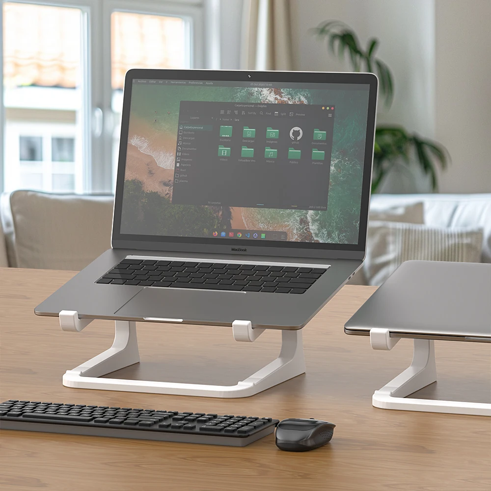 Ergonomischer Laptopständer mit Tastaturständer – tragbarer Desktop-Lift, geeignet für MacBook, PC, Tablet – robust