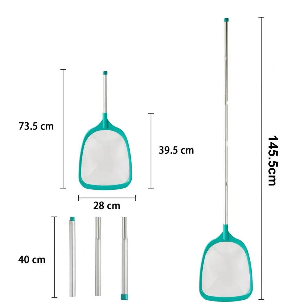 Ultra-fine Mesh Skimmer Fine Mesh Pool Leaf Skimmer Net with Long Handle for Easy Swimming Pool Detachable Leaf Catcher Tool