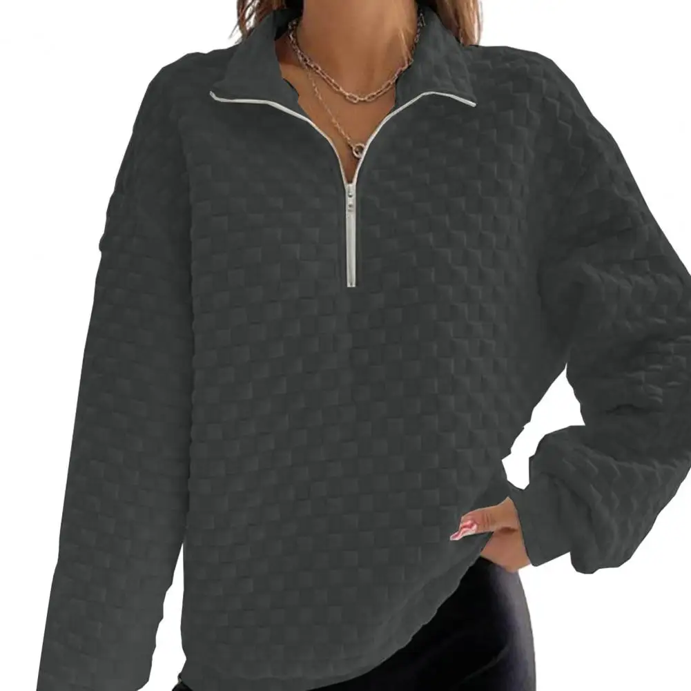 

Женская удобная толстовка на молнии с отложным воротником, стильный теплый удобный женский пуловер на осень/зиму, Женская толстовка