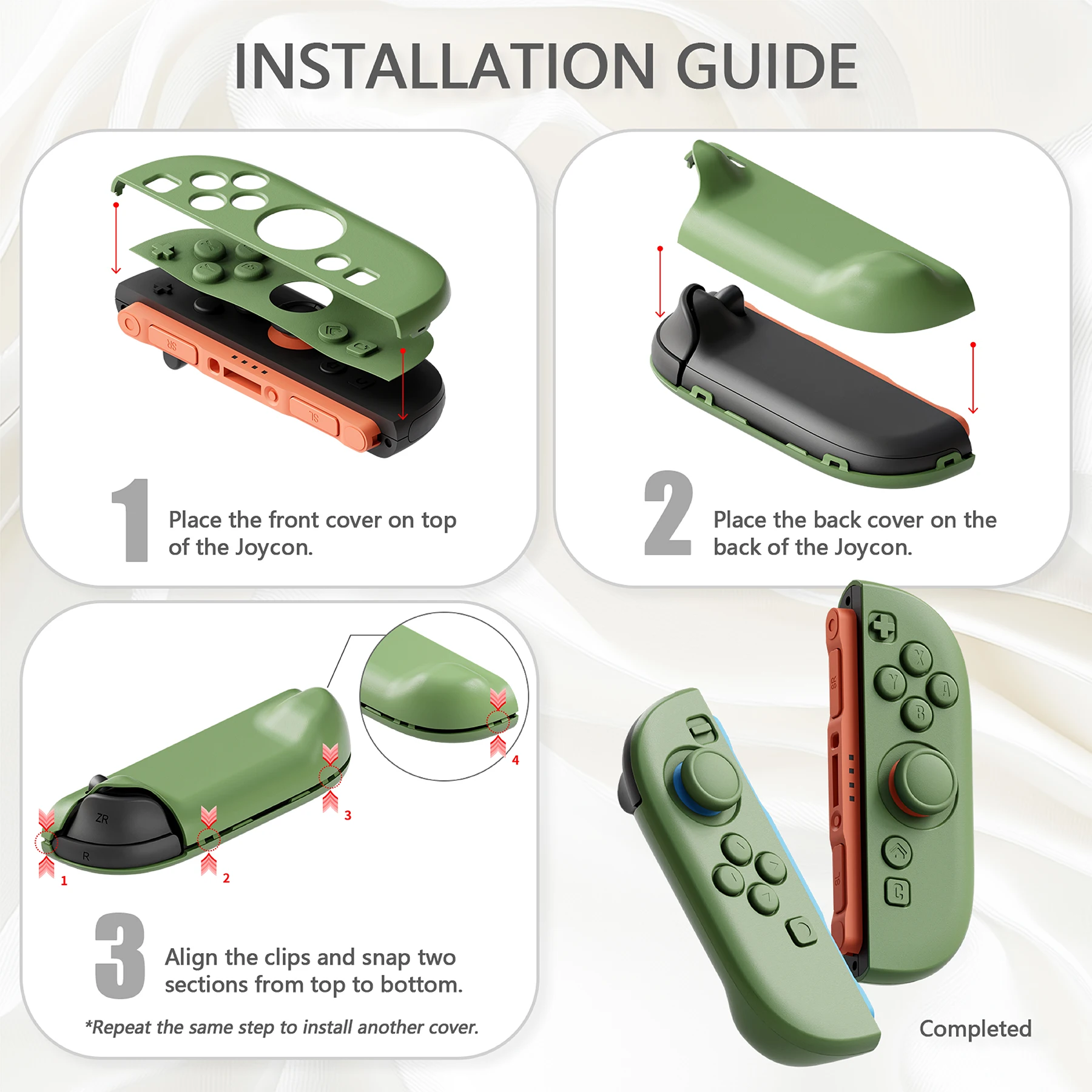 PlayVital Solid Color Protective Case for Nintendo Switch 2, Anti-Scratches Hard Shell Dockable Grip Cover with Foldable Stand 6