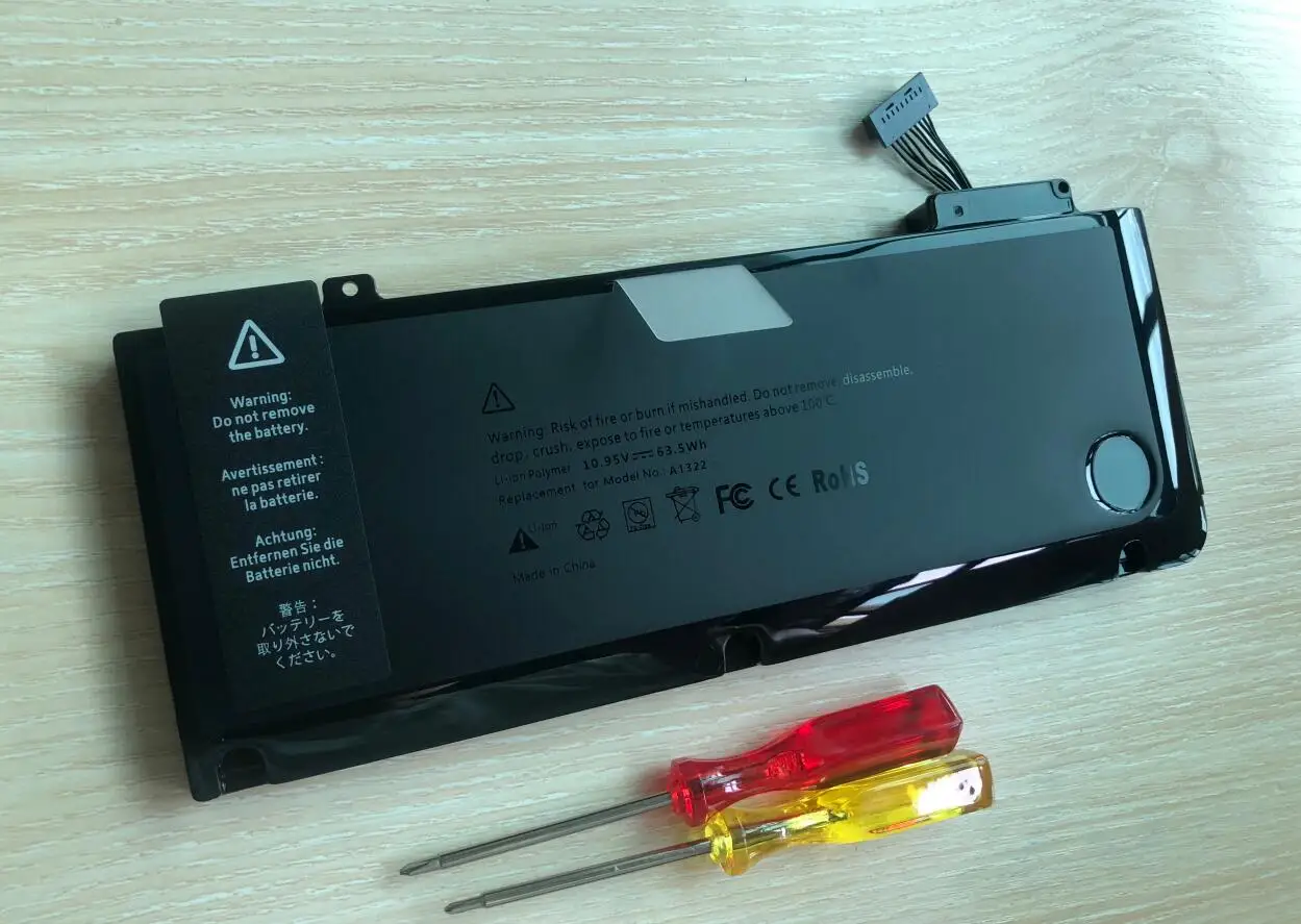 Bateria para Apple Macbook Pro 13 A1278 A1322 Mid 2012 2010 2009 Início de 2011 Pcs Chaves de Fenda Livre - Imagem 3