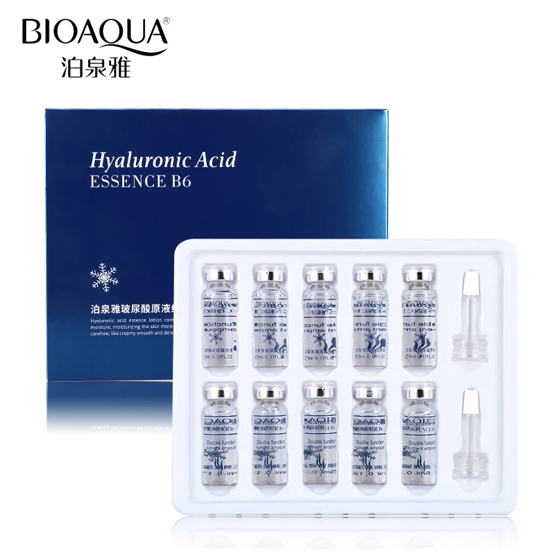 

BIOAQUA Hyaluronic Acid Serum 10pcs/lot Moisturizing Vitamins Facial Skin Care Essence Anti Wrinkle Anti Aging Collagen Serum