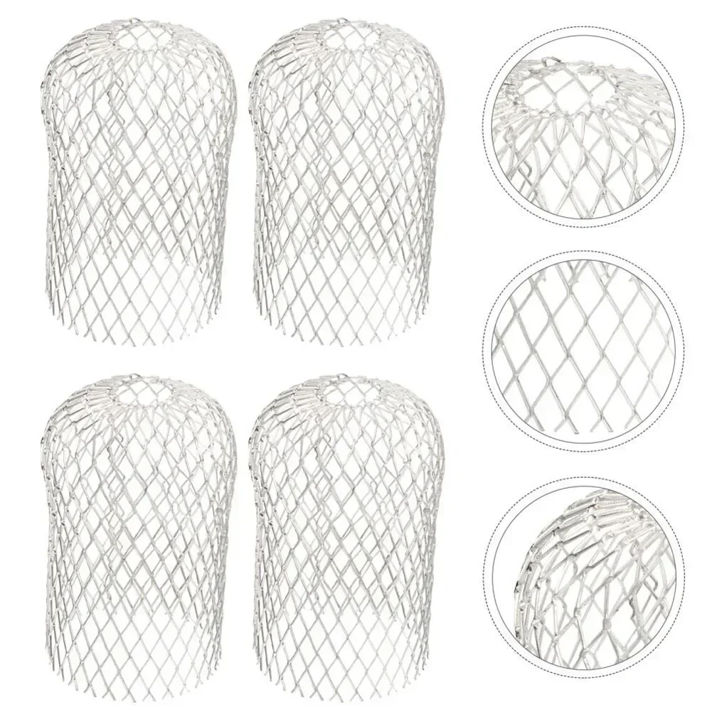 4 PCS Gutter Aluminum Mesh Gutter Leaf Debris Mud Trap Guards Drain Pipe Cover Downpipe Guards Set