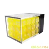 Bescon 12mm 6 Sided Dice 36 in Brick Box, 12mm Six Sided Die (36) Block of Dice, Translucent Yellow with White Pips 3