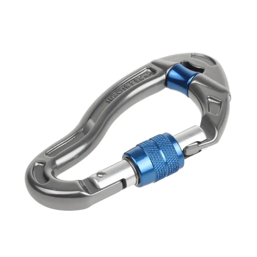 

25KN climbing carabiner keychain stainless steel screw carabiner