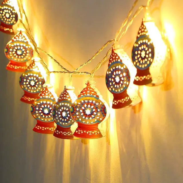 10 LED Diwali Light AUM OM Swastika Lakshmi Ganesha Colored Lights Light  String Indian Deepavali Decoration - AliExpress
