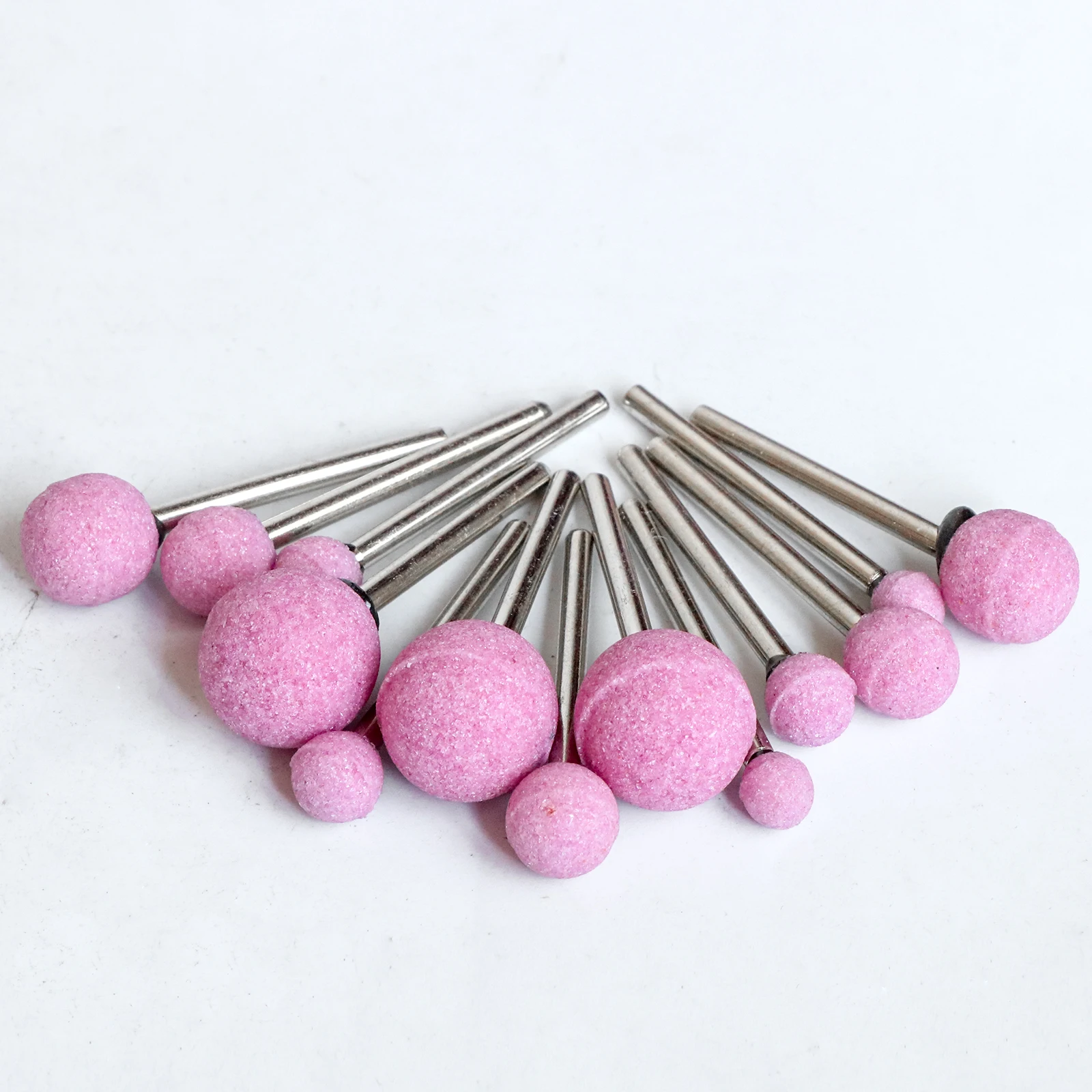 10pcs Ceramic Grinding Head Ball-type Polishing Abrasive Wheel for Rotary Tools Accessary 3mm Shaft Mounted