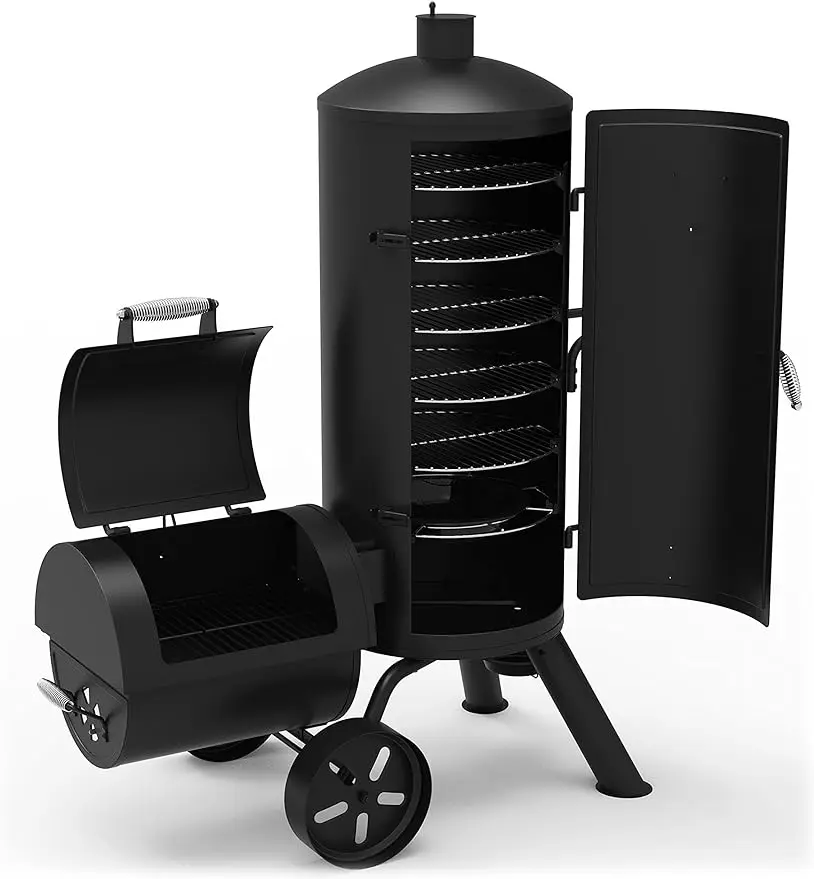 

Series DGSS1382VCS-D Heavy-Duty Vertical Offset Charcoal Smoker & Grill