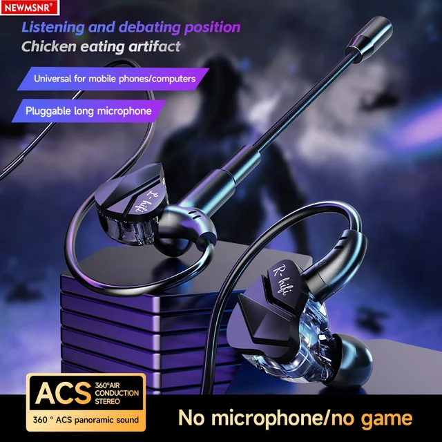 NEWMS Gaming Headphones With Dual Mic Type C&3.5mm