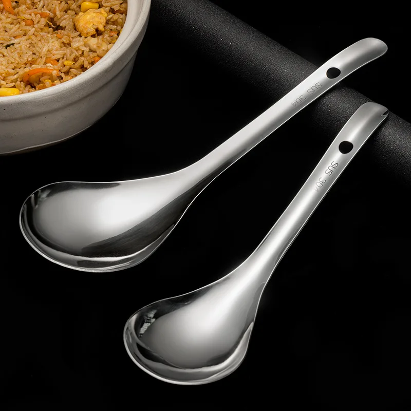 Small Hat Ramen Soup Ladle Rice Serving Spoon Stainless Steel Tablespoons Long Handle Tableware stainless steel spoon soup spoon