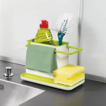 Shelf Organizer Kitchen Sink Appliance Rack Water Filter Storage Dishwashing Cloth Rack Drip Sink Box Kitchen Tools 2