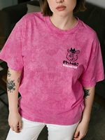 Femmes dessin animé T-Shirts Vintage été Harajuku Kawaii chat imprimé à manches courtes T-Shirts Couple Streetwear vêtements amples couverture en coton 6