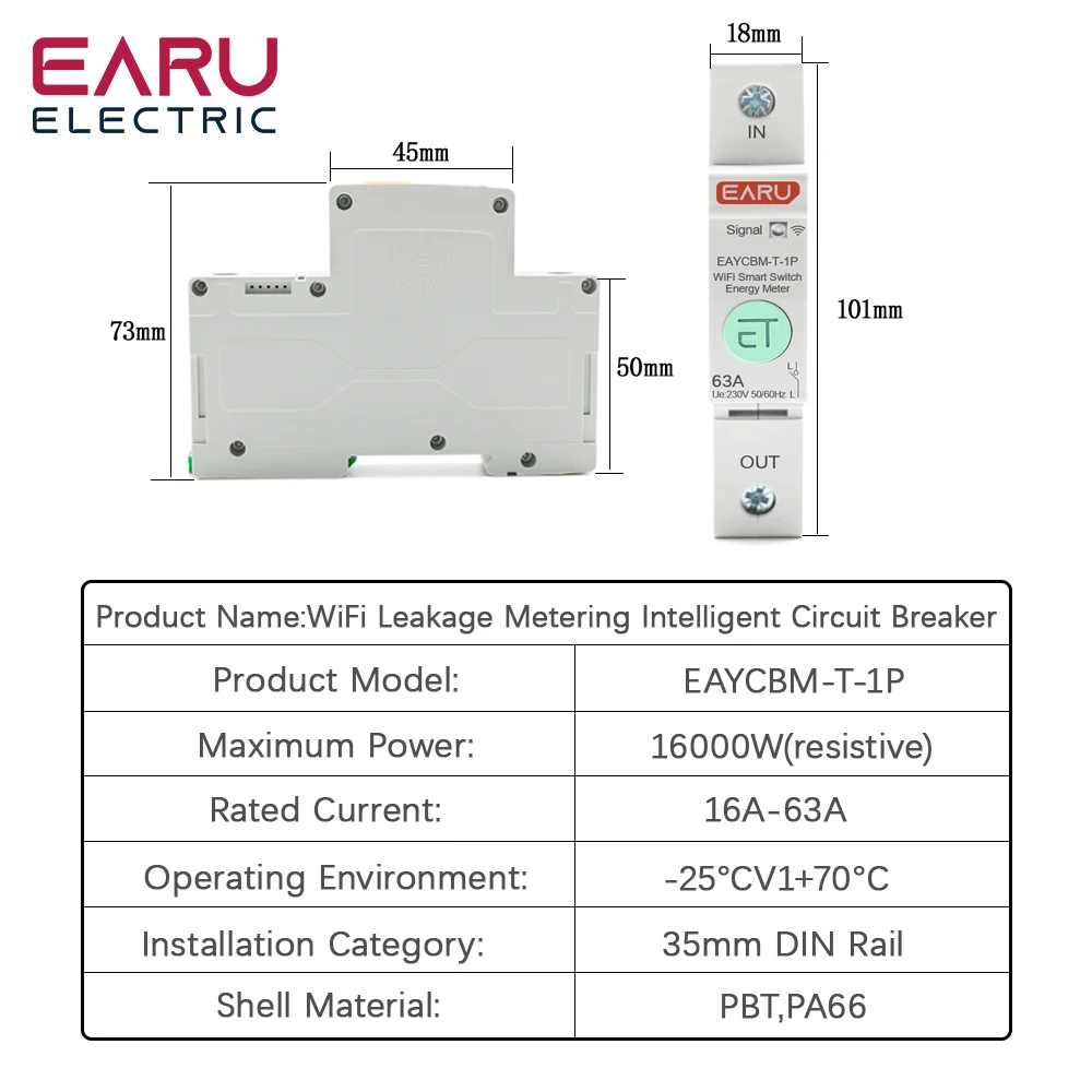 tuya zigbee disjuntor inteligente com wi fi vazamento 01