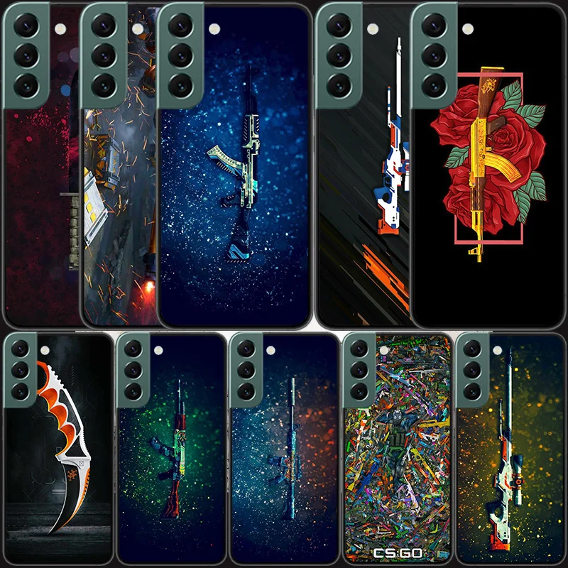 Csgo gun knife skin Phone For Samsung Galaxy S24 S22 Ultra S21 Plus S20 ...