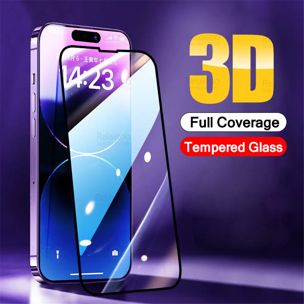 Vetro Temperato 3D Full Cover Per Iphone 14 Pro Proteggi Schermo In Vetro Protettivo Per Iphone 14 Plus 14Pro Max 14 Plus Pellicola Per Armatura