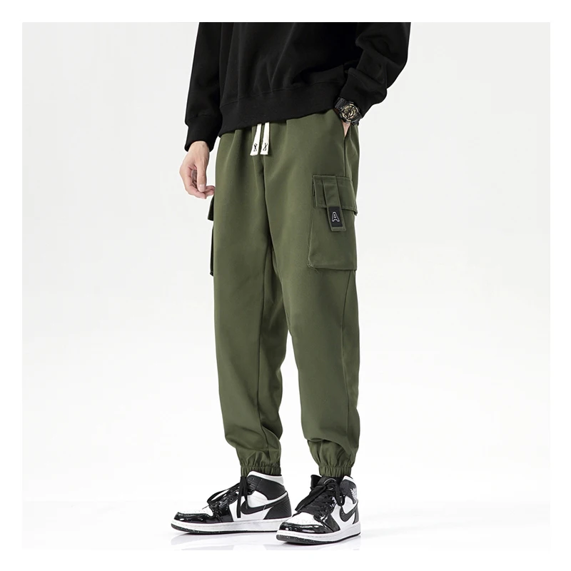 Spring and Autumn Multi-Pockets Trousers for Men Clothing Loose Workwear Casual Pants Men Baggy Joggers Sweatpants