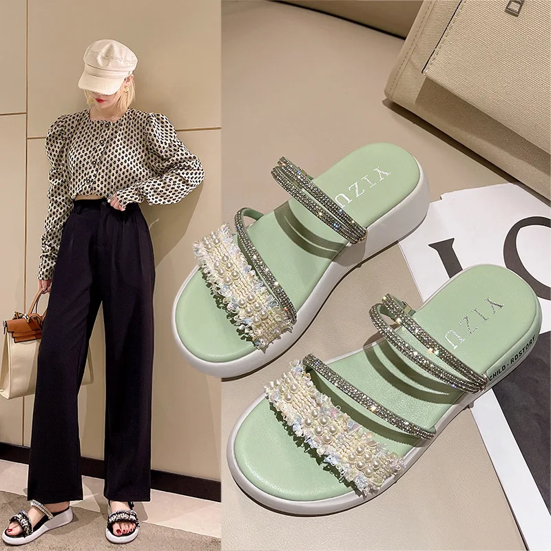 

Womens Sandals Casual Platform Trendy All-match Comfortable Breathable Fashion Non-slip Wear-resistant Shoes Summer Main Push