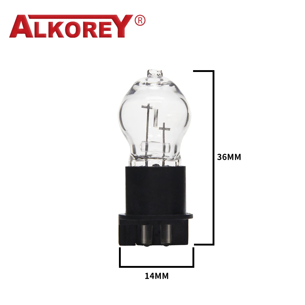 Alkorey 자동차 램프 안개등 운전 주행등 할로겐 전구, 자동 방향 지시등, 테일 램프, PW24W, 12V, 24W, 2 개