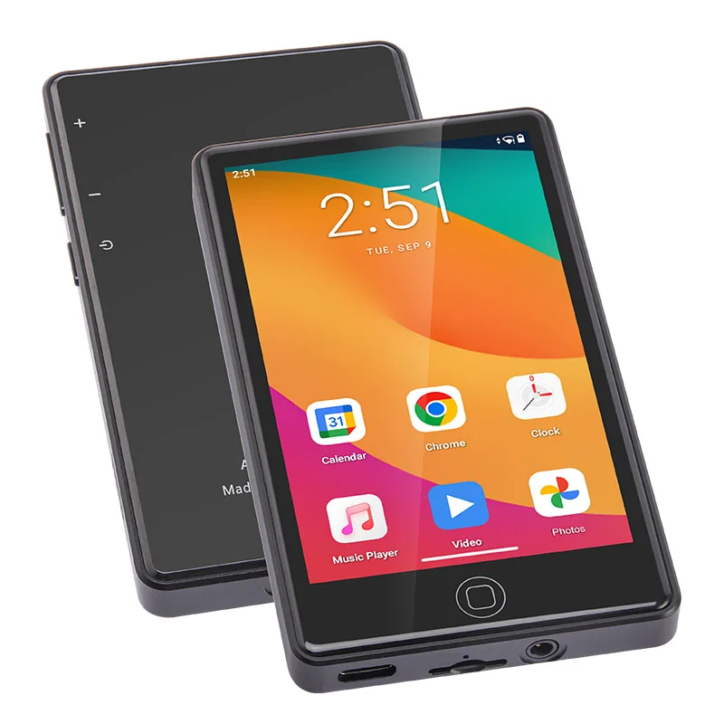UNIWA MP004 MP4 Player Android 14 with Bluetooth and WiFi 4 Inch 3+32GB/4+64GB 2000mAh MP3 MP4 Players FM Radio Whatsapp YouTube