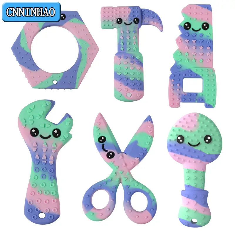 

1Pcs Food Grade Silicone Baby Teethers Wrench Tools Chewing Toy Silicone Tiny Rod Children's Goods Nurse Gifts Baby Teether Toys