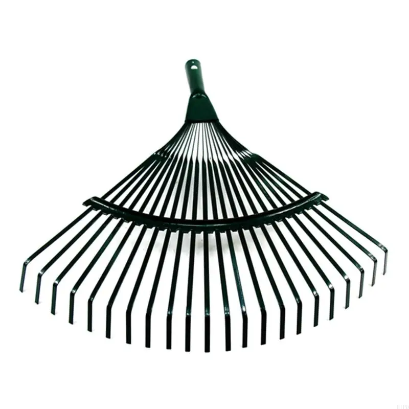 E1PD Steel Fan Rake for Head Replacement for Garden Patio Leaves Leaf Lawn Moss 22 To