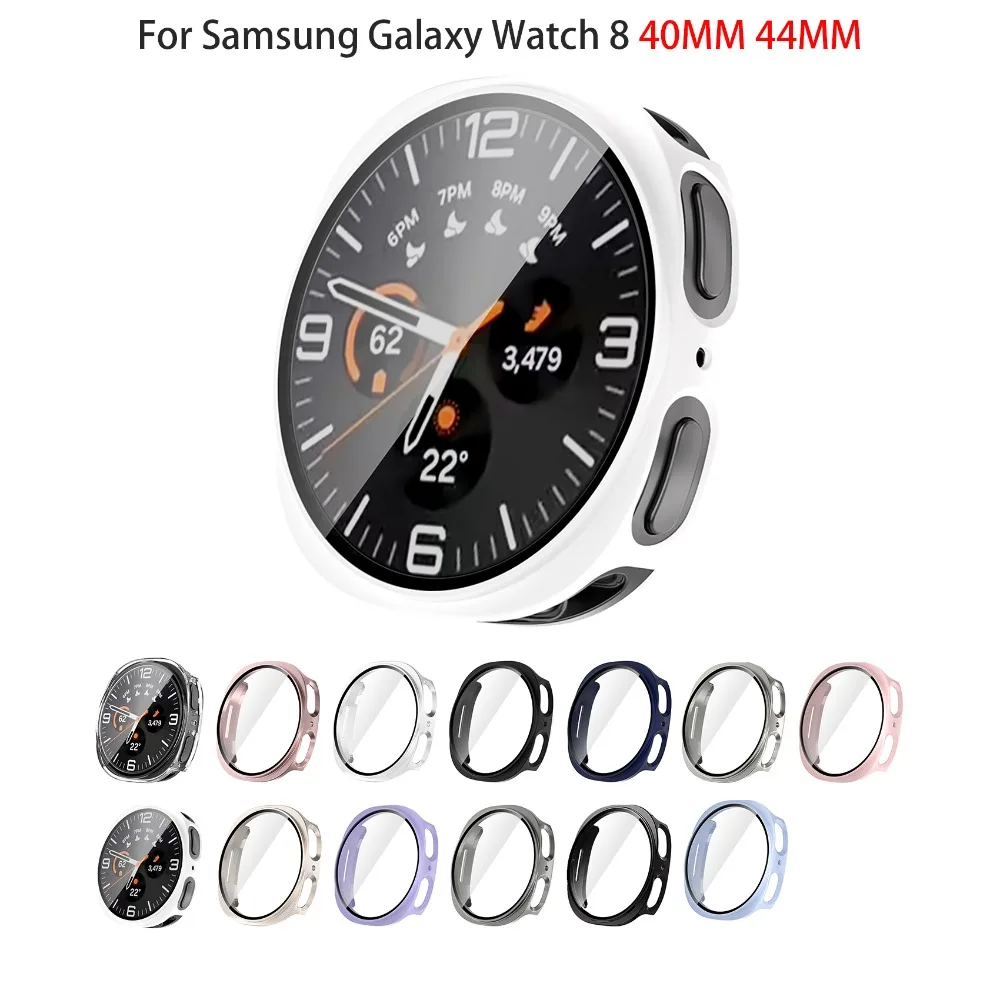 Premium Tempered Glass Smartwatch Protective Case with Screen Protector