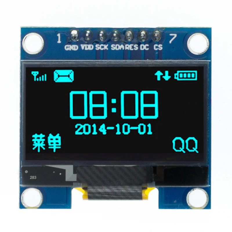 

1PCS 1.3" OLED module blue color SPI 128X64 1.3 inch OLED LCD LED Display Module For 1.3" SPI Communicate D14 For Arduino