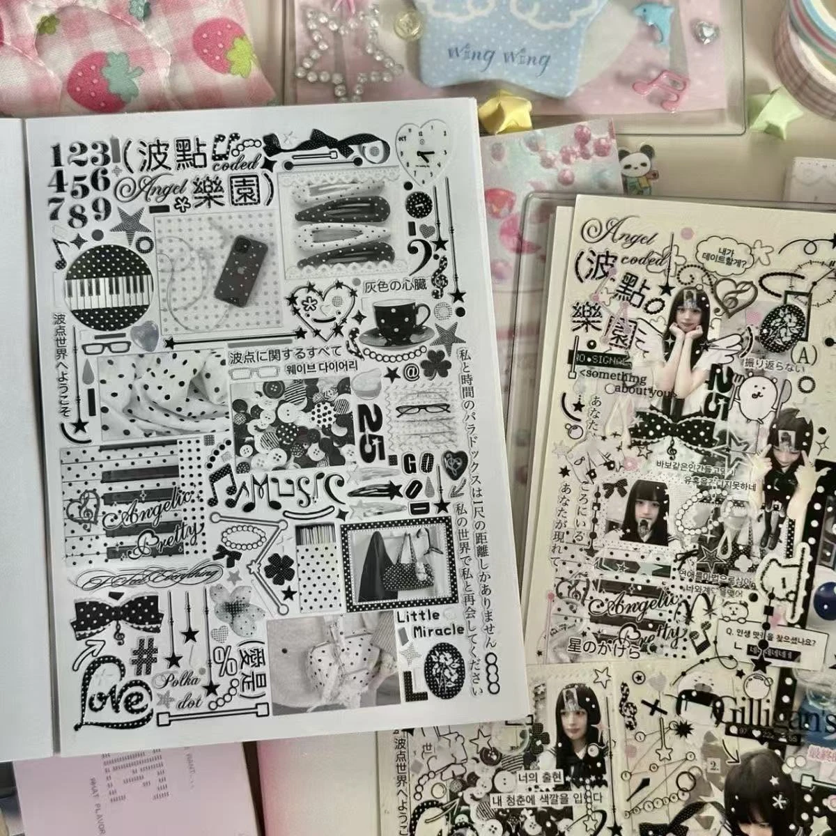 새로운 귀여운 일본 애니메이션 스티커 책 소녀 일기 전화 케이스 DIY 스크랩북 스티커 카와이 장식 스티커 어린이 귀여운 선물