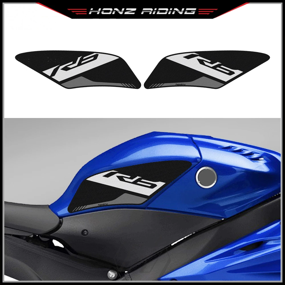 For Yamaha YZF R6 2017-2022 Sticker Motorcycle Accessorie Side Tank Pad Protection Knee Grip Mats at 33 33cm sma female goose tube folding uhf vhf antenna for baofeng uv 5r uv 82 bf 888s walkie talkie accessorie