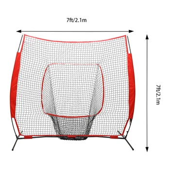 Red Pro Baseball Softball Hitting Pitching Net Baseball Backstop Practice Net 1