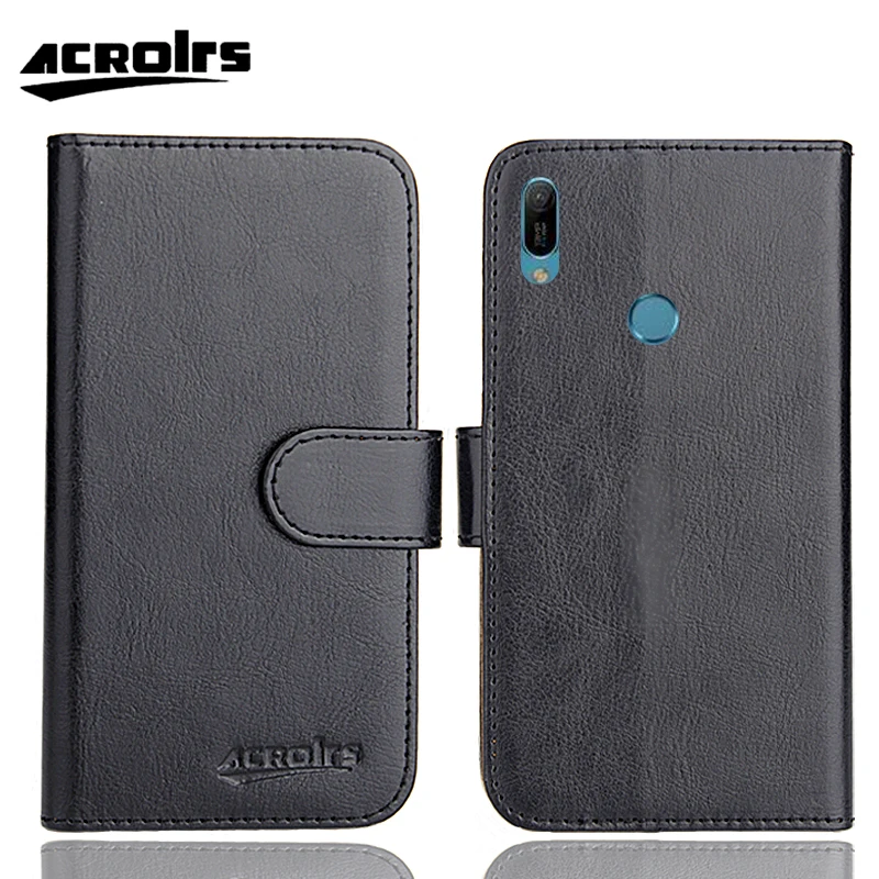 Huawei Y6 Case 6.09" 6 Colors Ultra-thin Leather Protective Special Phone Cover Cases Credit Card Wallet