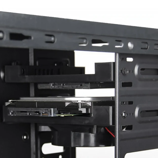 Adattatore Da 5.25 A 3.5/2.5 Pollici Per SSD - Rack Conversione Con Ventola 8cm Per PC - Foto 12