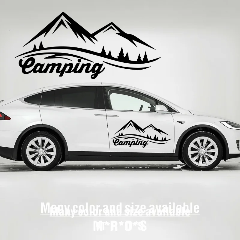Adesivi Per Porta Posteriore Dell'Auto Per Lo Styling Della Montagna Decalcomanie Per Decorazioni In Vinile Per Fiat Ducato Maxi H558 35 Van Camper Ac