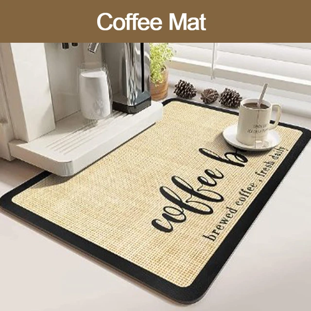 Stain Resistant Coffee Coaster, Absorbent Mat, Kitchen Counter Bar