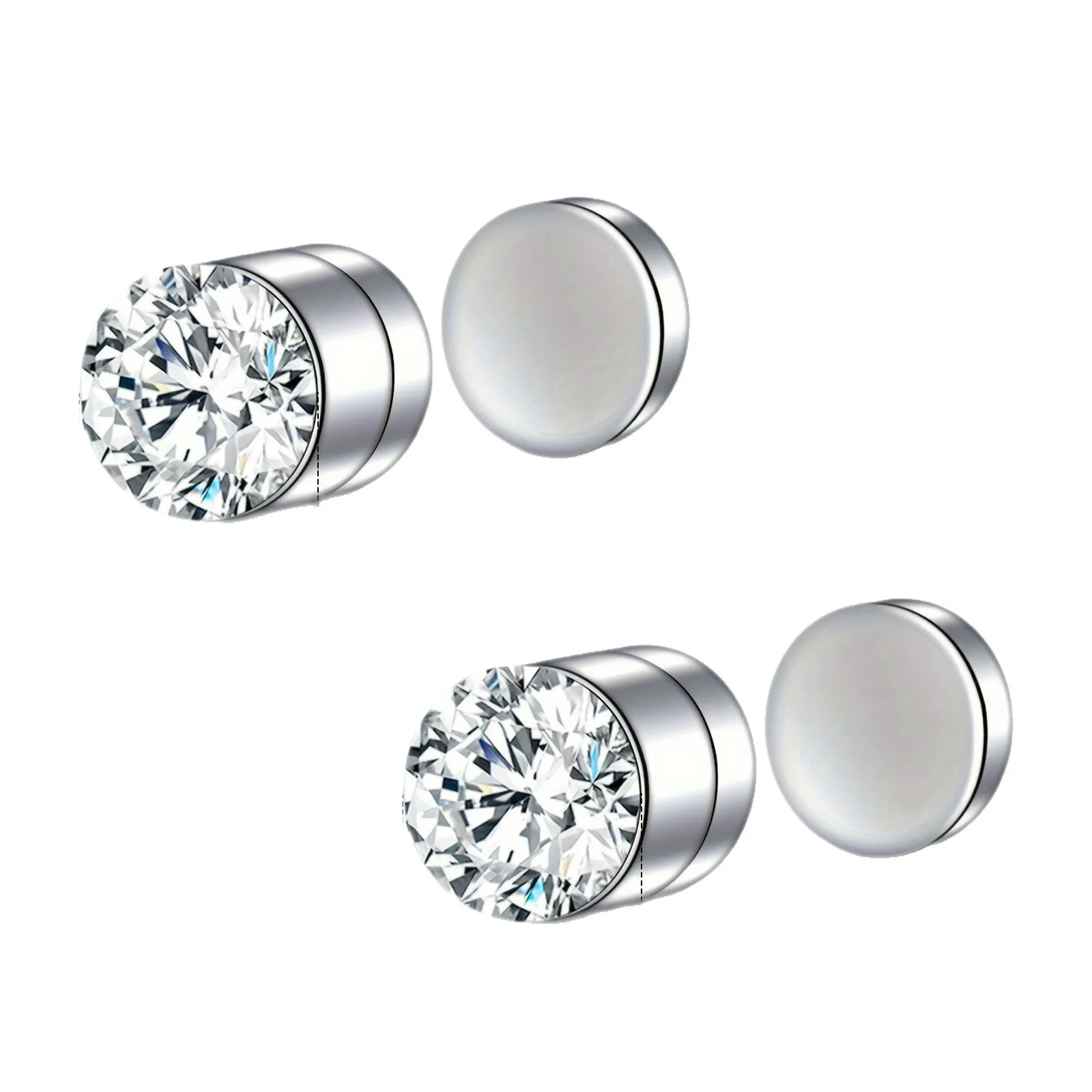 ZAKOL 1/8pcs Magnetic Faux Nose Studs Personalized Punk Style Fashion No Piercing Magnetic Ear Clip Unisex Jewelry 1