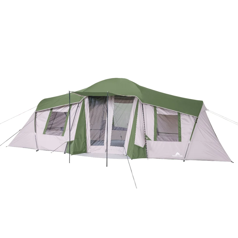 

Ozark Trail 10-Person 3-Room Vacation Tent, with Shade Awning