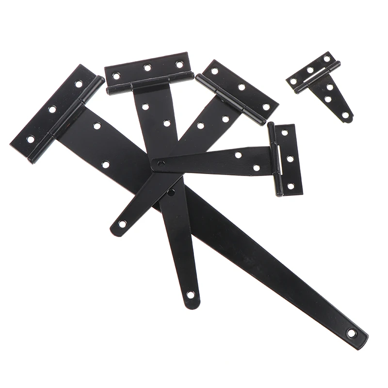 Paint T Shape Triangle Hinge Cabinet Shed Wooden Door Gate Hinges Hardware Black stainless steel hinges door hinges
