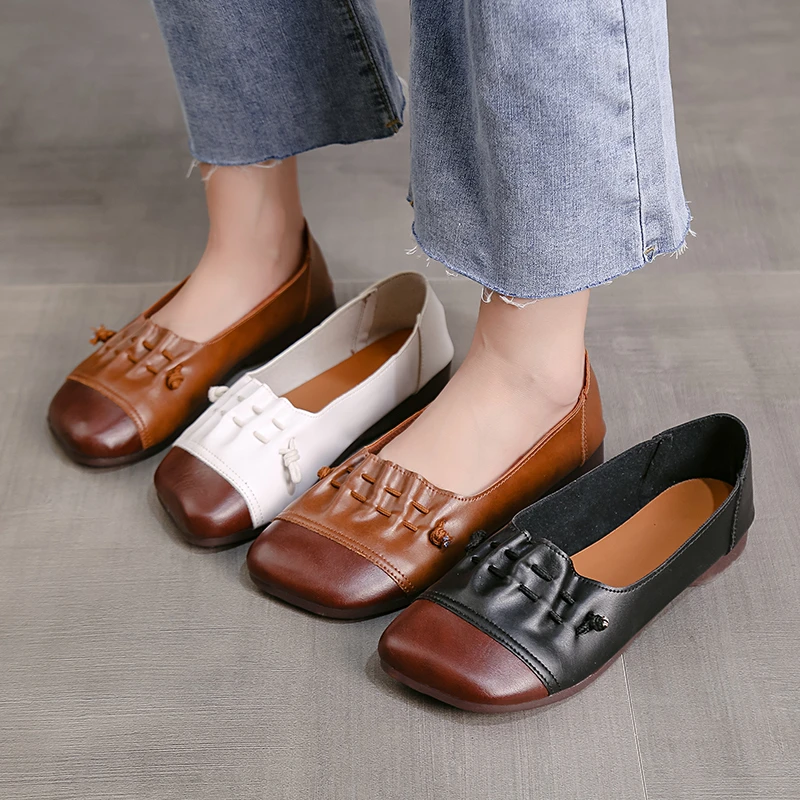 

Fashion Women's Shoes 2023 Spring New Soft Sole Shoes Flat Bottomed Shallow Mouth Women's Shoes Outdoor Shoes Large Size 35-43
