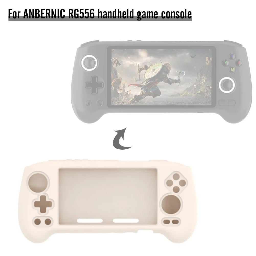 Silicone Game Console Protective Case Anti-Scratch Protector Cover Washable Soft Skin Sleeve for Anbernic RG556 Game Console