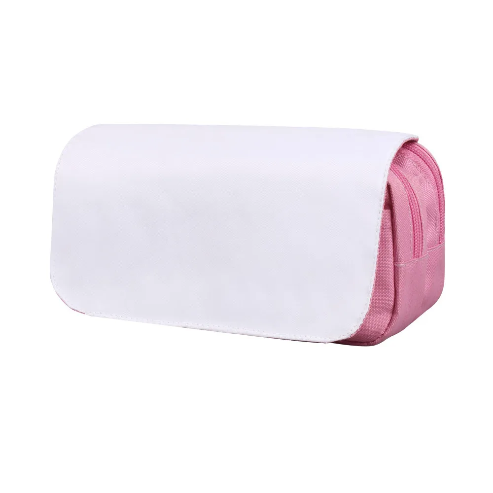 Sublimation Blank Pencil Bag Makeup Bags Large Capacity Multi-Layered Zipper Cosmetic Bag Pencil Case For Heat Transfer Print 5