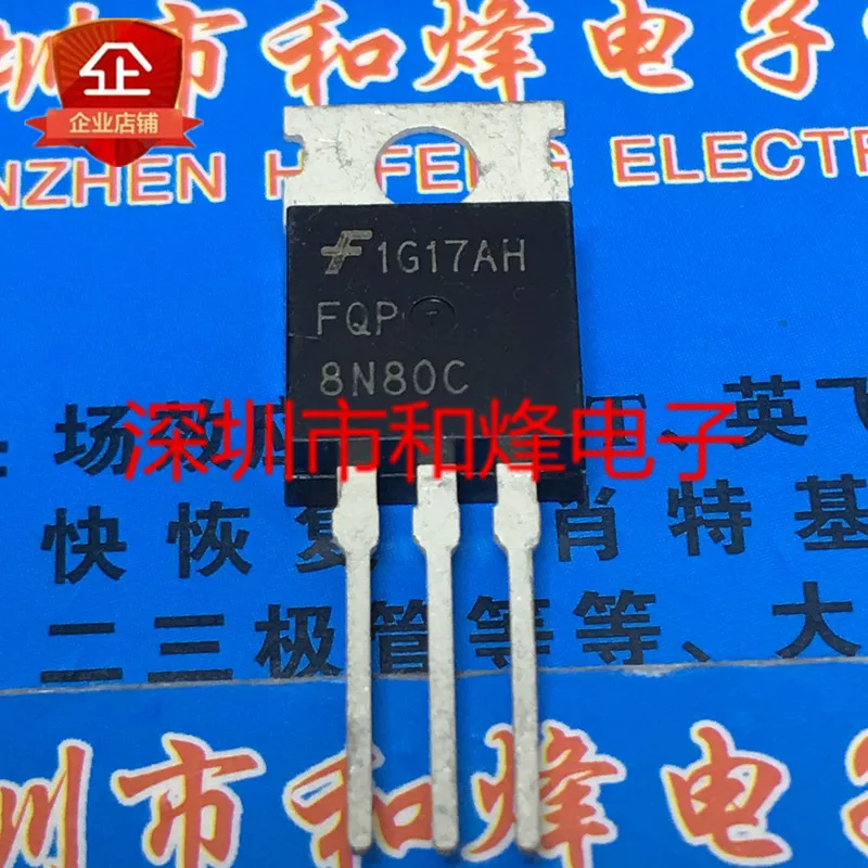

Оригинал 6 шт./лот FQP8N80C TO-220 8A 800V