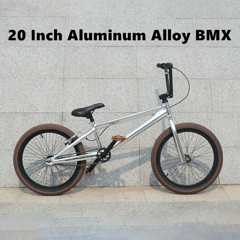 20インチbmxアルミニウム合金フレーム,軽量,明るいシルバーカラー 