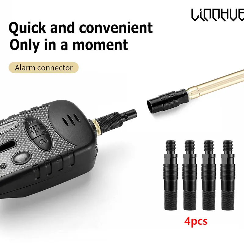 4pcs Bite Alarm Connector Rod-Holder Fishing Accessories Aluminum Alloy Quick Release Adapter Fishing Rod Connector fishing accessories fishing tools fishing tool fishing tackle fishing rod holder fishing bite alarm fishing line connectors
